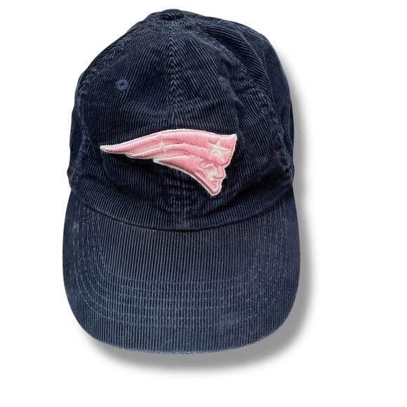 New England Patriots Corduroy Hat Blue Cotton Adjustable NFL Cap Womens Football - Picture 12 of 12